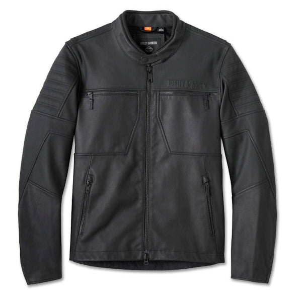 Willie G Skull Graphic Leather Riding Jacket