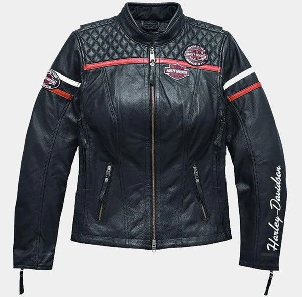H-D Miss Enthusiast Triple Vent Women's Leather Jacket