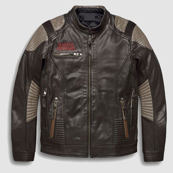 Mens Exhort Mid-Weight Buffalo Leather Layered Jacket