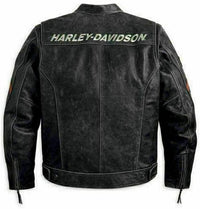 Men's Distressed Trenton Mesh HD Riding Incinerator Vintage Leather Jacket