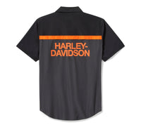 Men's H-D TECH Vented Shirt - Colorblock - Asphalt & Harley Black
