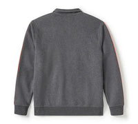 Essential Fleece Zip Front Track Jacket - Charcoal Grey Heather