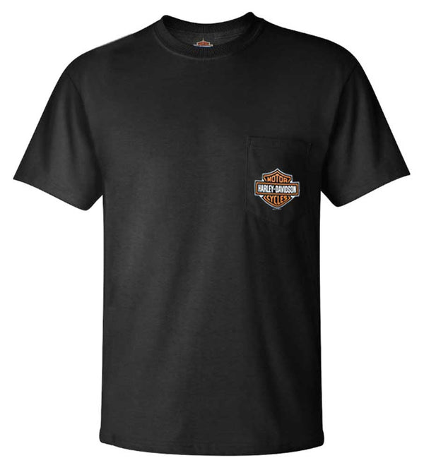 Harley-Davidson® Men's Bar & Shield Logo Chest Pocket Short Sleeve T-Shirt, Black