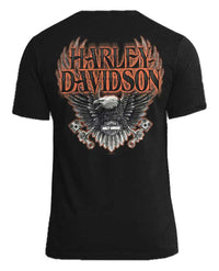 Harley-Davidson® Men's Eagle Piston Short Sleeve Crew-Neck Cotton T-Shirt - Black