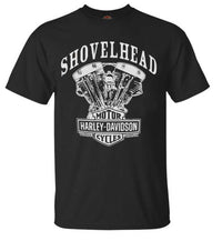 Harley-Davidson® Men's T-Shirt, Shovelhead Engine Short Sleeve, Black 30294026