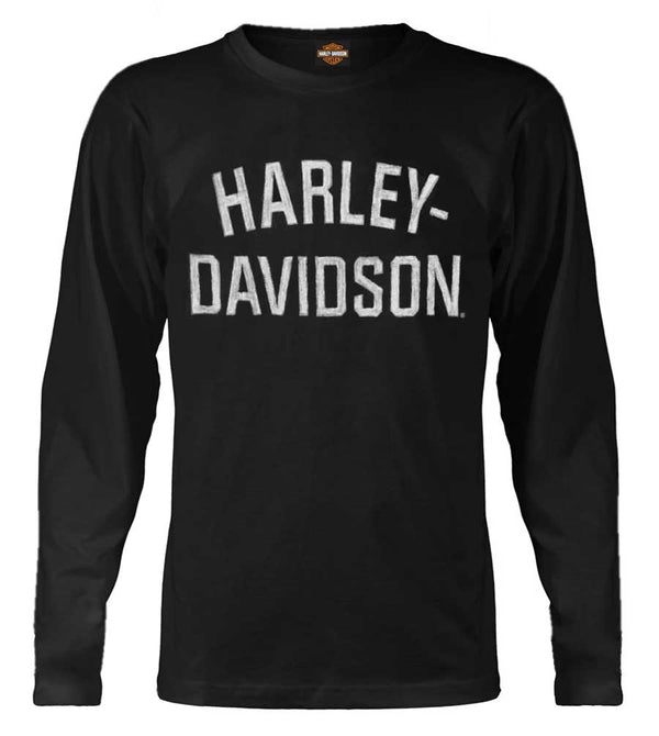 Harley-Davidson® Men's Shirt, Heritage H-D Script Long Sleeve, Black 30296633