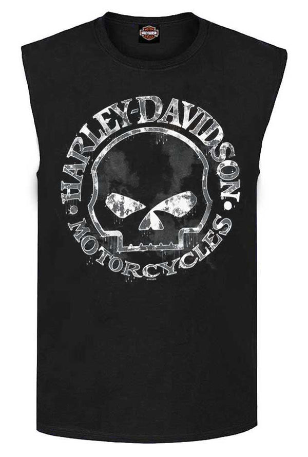 Harley-Davidson® Men's Willie G Skull Muscle Tank Top, Black T-Shirt 30296644