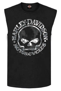 Harley-Davidson® Men's Willie G Skull Muscle Tank Top, Black T-Shirt 30296644