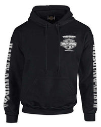 Harley-Davidson® Men's Lightning Crest Pullover Hooded Sweatshirt, Black