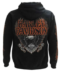 Harley-Davidson® Men's Eagle Piston Long Sleeve Pullover Hoodie, Black 30299949