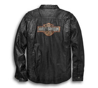 Men's Leather Shirt Jacket