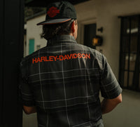 Men's H-D TECH Coolmax Plaid Shirt - Plaid - Asphalt & Harley Black
