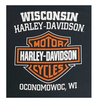 Harley-Davidson® Men's Bar & Shield Chest Pocket Long Sleeve Crew-Neck Tee, Black