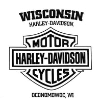 Harley-Davidson® Men's Driven B&S Long Sleeve Crew-Neck Cotton Shirt - White