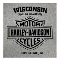 Harley-Davidson® Men's Racing Power Tri-Blend Short Sleeve T-Shirt, Heather Gray