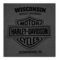 Harley-Davidson Men's Gas Cap Chest Pocket Short Sleeve T-Shirt - Charcoal Gray
