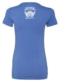 Harley-Davidson Women's Blue Reign B&S Short Sleeve Crew-Neck Tee - Royal