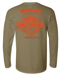 Harley-Davidson® Men's Guided B&S Long Sleeve Crew-Neck Shirt - Military Green