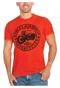 Harley-Davidson® Men's Guest Ride Crew-Neck Short Sleeve Cotton T-Shirt - Orange