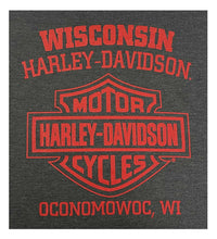 Harley-Davidson® Men's Oil Sign Long Sleeve Crew-Neck Shirt - Heather Gray