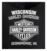 Harley-Davidson® Men's Forged Bar & Shield Pullover Fleece Hoodie, Black
