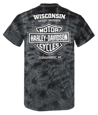 Harley-Davidson® Men's Spike Shock Short Sleeve Cotton T-Shirt - Black Wash
