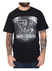 Harley-Davidson® Men's Strongarm Crew-Neck Cotton Short Sleeve T-Shirt, Black