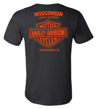 Harley-Davidson® Men's Backdrop Distressed Short Sleeve T-Shirt, Graphite Black