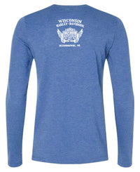 Harley-Davidson® Women's Frolic Long Sleeve High-Low Scoop Neck Shirt, Blue