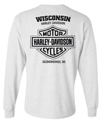 Harley-Davidson® Men's Switch Shield Crew-Neck Long Sleeve Shirt - Ash Gray