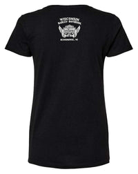 Harley-Davidson® Women's Metallic Retro Circle Curved Bottom Short Sleeve T-Shirt