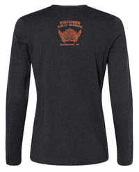 Harley-Davidson® Women's Foil Soul Flight Scoop Neck Long Sleeve Shirt - Black