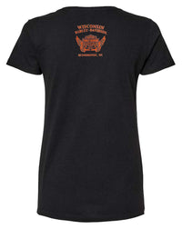 Harley-Davidson® Women's Bold River Short Sleeve Round Neck Cotton Tee - Black