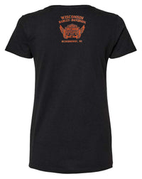 Harley-Davidson® Women's Believer Embellished Scoop Neck Short Sleeve Tee, Black