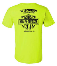 Harley-Davidson® Men's Overload Short Sleeve Chest Pocket T-Shirt, Safety Green