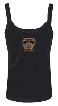 Harley-Davidson® Women's Classic Bar & Shield Logo Full-Back Tank Top, Black