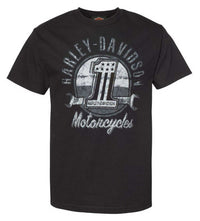 Harley-Davidson® Men's Gray Wrench Crew-Neck Cotton Short Sleeve T-Shirt, Black