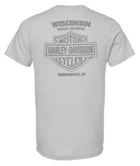 Harley-Davidson® Men's Suite Bike Crew-Neck Cotton Short Sleeve T-Shirt, Gray