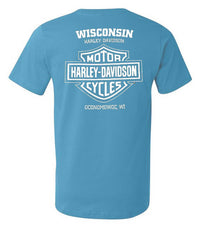 Harley-Davidson® Men's Galaxy Crew-Neck Cotton Short Sleeve T-Shirt, Slate Blue