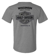 Harley-Davidson Men's One Streak #1 RWB Short Sleeve Tri-Blend T-Shirt, Gray