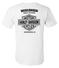 Harley-Davidson® Men's Helium Short Sleeve Cotton Crew-Neck T-Shirt, White