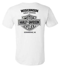 Harley-Davidson® Men's Titletown Short Sleeve Chest Pocket Cotton Tee, White