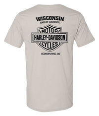 Harley-Davidson Men's Thunder Roll Short Sleeve Crew-neck T-Shirt, Cement Gray