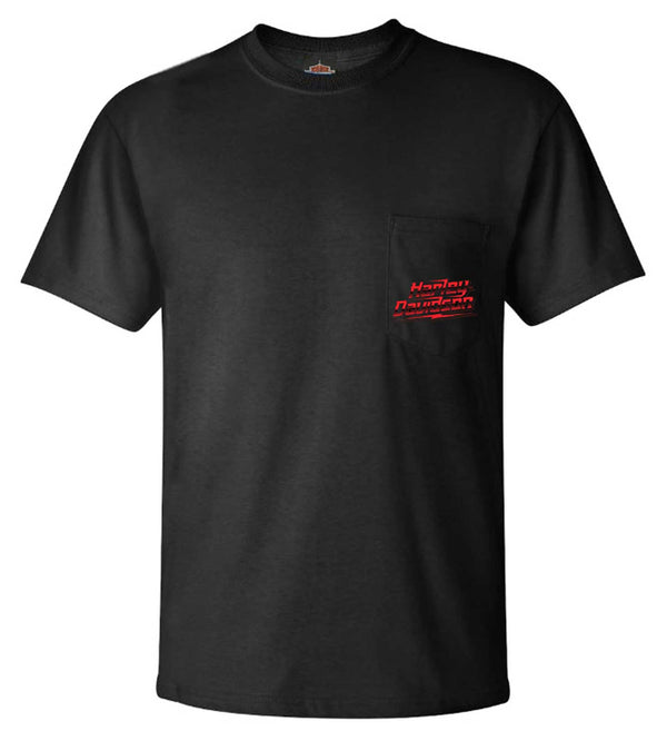 Harley-Davidson® Men's Slant Short Sleeve Chest Pocket Cotton T-Shirt, Black