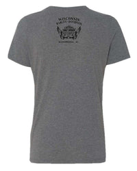 Harley-Davidson® Women's Tribunal Foil High-Low Short Sleeve Tee, Charcoal