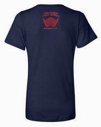 Harley-Davidson® Women's Frenzy Skull Short Sleeve Poly-Blend Tee, Midnight Navy