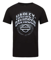 Harley-Davidson® Men's Winter Chrome Bar & Shield Crew-Neck T-Shirt, Black