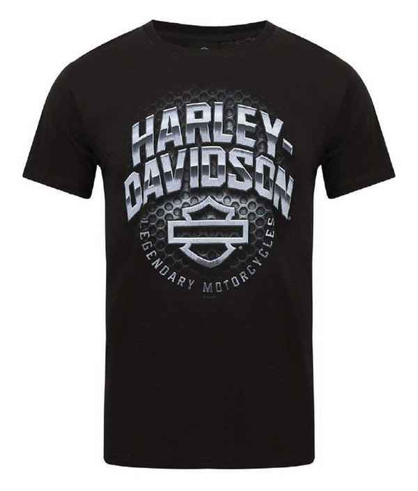 Harley-Davidson® Men's Winter Chrome Bar & Shield Crew-Neck T-Shirt, Black
