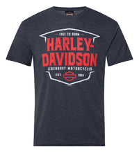 Harley-Davidson Men's Breaker Poly-Blend Short Sleeve T-Shirt, Midnight Navy