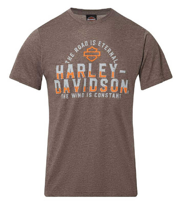 Harley-Davidson® Men's Eternal Poly-Blend Short Sleeve T-Shirt, Heather Brown